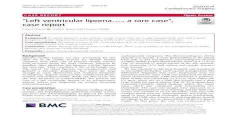 left ventricular lipoma case study